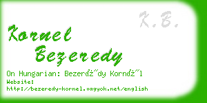 kornel bezeredy business card